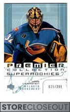2003-04 UD Premier Collection #98 Kari Lehtonen Rookie /399 RC Atlanta Thrashers