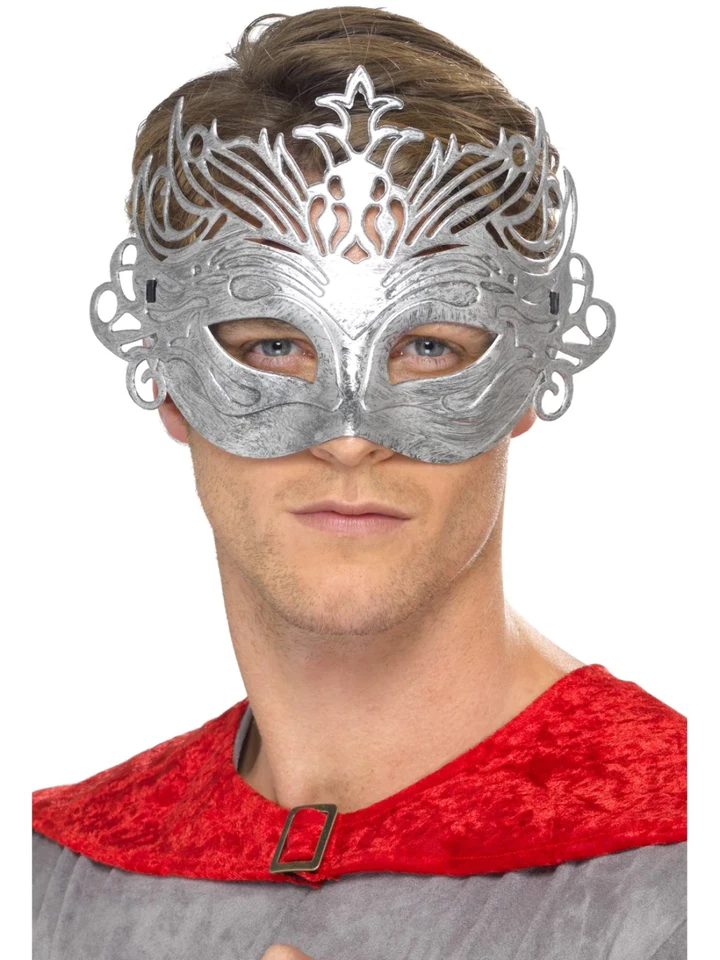Colombina Silver Mask Adult Unisex Fancy Dress Costume Accessory New - Image 1 of 1