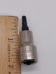 Craftsman Vintage 3/8" Drive 4MM Hex Head Socket Bottom Knurl GK 42674 USA - Picture 1 of 5