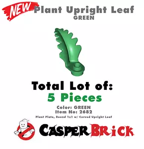 *NEW 5x Genuine LEGO Plant Upright Leaf GREEN - Part 2682 *US Seller fast shipp - Picture 1 of 3