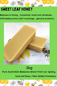 2kg Pure Australian Beeswax - bees candles cosmetics wraps candles furniture - Picture 1 of 2