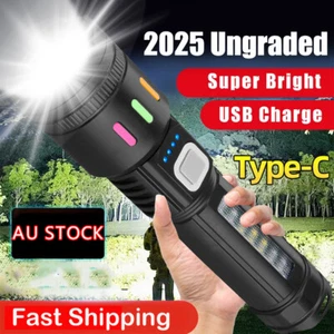 99000000LM LED Military Torch USB Rechargeable Tactical Flashlight Most Powerful - Picture 1 of 14