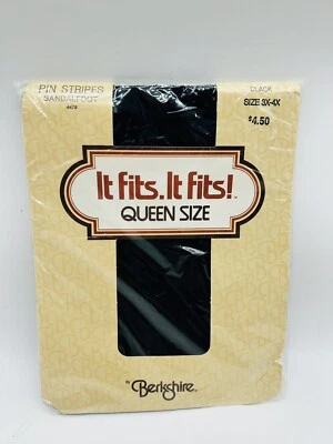 Berkshire ¡Se adapta! Sandalia Pin Rayas Talla Queen 3X-4X Negro De Colección Nuevo de Lote Antiguo Foto 1 de 4