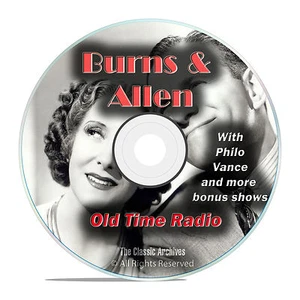 Burns & Allen, 758 Episodes Old Time Radio, Complete Set, Comedy OTR DVD MP3 F94 - Picture 1 of 1