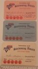 RARE 1969 SET OF THREE (TORONTO) "YMCA/YWCA SWIMMING AWARD - 5 STAR TESTS" CARDS