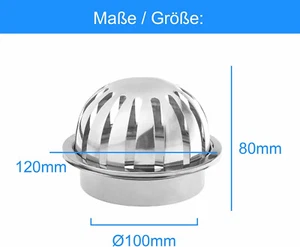Laubfanggitter Fallrohrgitter aus Edelstahl Dachrinnen Laubfangkorb Ø 100 mm - Bild 1 von 5