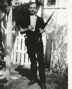 "Backyard Photo of Lee Harvey Oswald"  (JFK)...-1963-  (Postcard)- -{RB18} - Picture 1 of 2