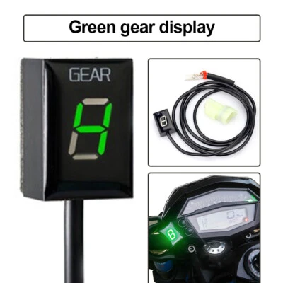 Gear Indicator Green LED Display For Kawasaki Ninja 250 300 Z650 Z800 Motorcycle - Image 1 of 4