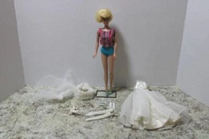 1960s Mattel American Girl Barbie Doll 1070 Pale Blonde BONUS Brides Dream Dress - Picture 1 of 18