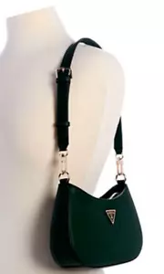 Bolso de Hombro Guess Glimmer Top Cremallera Verde Bosque Dorado - Imagen 1 de 9