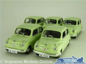 5 X SEAT FIAT 600 MODEL CAR LIGHT GREEN 1:43 SCALE SOLIDO CLASSIC ISSUE 500 K8 - Picture 1 of 8