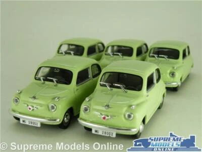 5 X SEAT FIAT 600 MODEL CAR LIGHT GREEN 1:43 SCALE SOLIDO CLASSIC ISSUE 500 K8 - Image 1 of 4