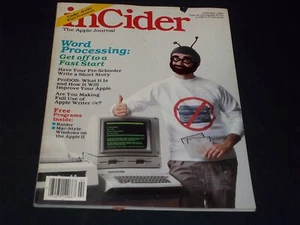 1985 FEBRUARY INCIDER APPLE MAGAZINE - WORD PROCESSING FRONT COVER - H 8224 - Picture 1 of 2