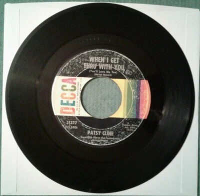 Patsy Cline "When I Get Thru With You / Imagine That" 7" 45 rpm record 31377 - Image 1 of 2