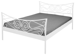Metallbett Jugendbett Bettgestell 140x200 cm Weiß - Bild 1 von 2