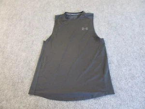 Under Armour Tank Top Shirt Men's Medium Black Polyester Compression * - Picture 1 of 11