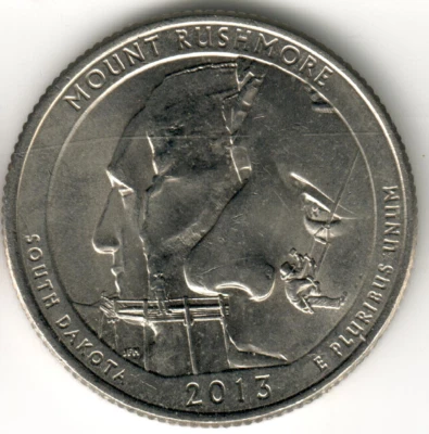 USA - 2013P - Washington ¼ Dollar - Mount Rushmore - Low Mintage - #8194 - Image 1 of 2