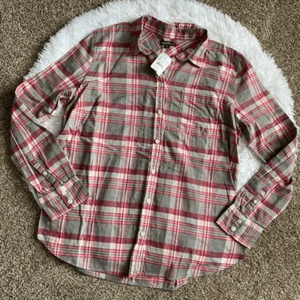 J. Crew Mercantile Button Down Flanell Top Langarm kariert NEU Gr. XL Baumwolle - Bild 1 von 7