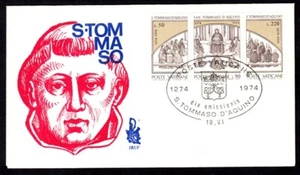Busta 1974 - LOTTO/13152 - VATICANO - SAN TOMMASO D'AQUINO - BUSTA FDC - Imagen 1 de 1
