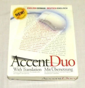 Accent Duo English-German - Premium Word Processor 1995 New 3.5 Disks + Book - Picture 1 of 1