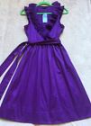 Max and Cleo Women's Dress, Size 10, Mulberry Purple Ruffled V-Neck, Sleeveless