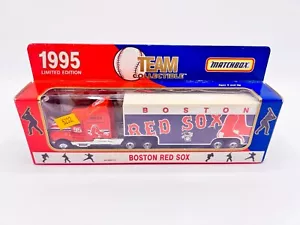 Matchbox 1995 Limited Edition Boston Red Sox Peterbilt Tractor-Trailer Hauler - Picture 1 of 11