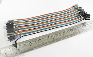 Cavo colorato filo Dupont 2,54 mm 1P a 1P maschio a femmina 20 cm - Foto 1 di 4