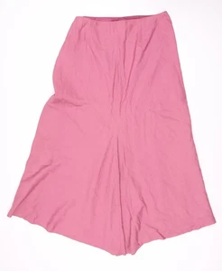 Monsoon Women's Pink Silk Linen Skirt, Size 16, Elegant - Picture 1 of 12
