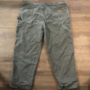 Carhartt carpenter pants B11 mos men’s 50x32 Green Jeans - Picture 1 of 5