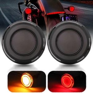 Luz de señal de giro LED 1157 2 piezas rojo ámbar para Road Street Glide Heritage Iron 883 - Imagen 1 de 7
