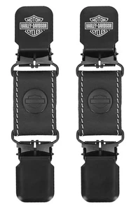 Clips de botas de cuero con logotipo de barra y escudo grabados Harley-Davidson para hombre - negros - Imagen 1 de 2