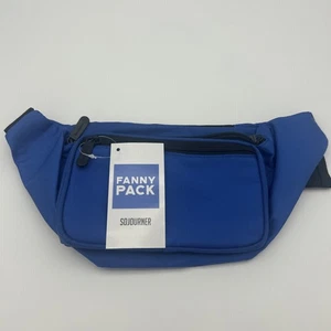 SoJourner Blue Fanny Pack -3 Pocket Waist Bag NEW Lightweight Adjustable  - Picture 1 of 3
