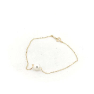 Mikimoto Pearl Bracelet 7.3mm Pearl 18K Yellow Gold - Image 1 of 4