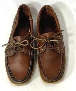 GH Bass Boat Zapatos Mujer 9 Cuero Marrón 2 Ojales Campamento Cubierta Mocasín R062 - Imagen 1 de 9