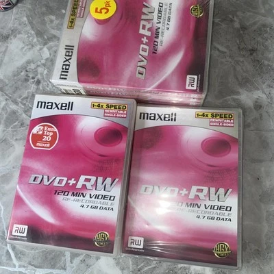 Maxwell DVD-RW 120 Min Video Re-recordable 4.7GB DATA new sealed x10 - Image 1 of 2