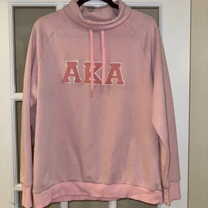 Ivy Storehouse Women's Long Sleeve AKA Sweatshirt Pink with Cowl Neck Large - Picture 1 of 5