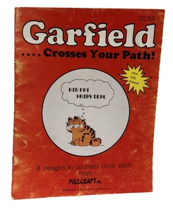Vintage Millcraft Garfield Crosses Your Path 1978 Counted Cross Stitch Book - Picture 1 of 7