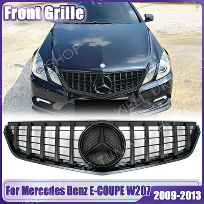 Glossy Black Grille For Mercedes Benz E-Class Coupe 2D 09-13 E250 E350 E500 E550 Foto 1 de 4