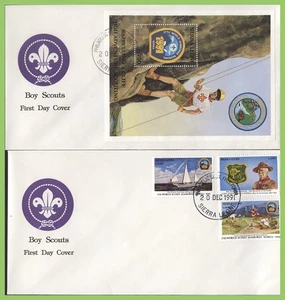 Sierra Leone 1991 17th World Scout Jamboree Korea, two First Day Covers - Picture 1 of 1