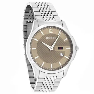 Reloj de cuarzo suizo Gucci 126 G-Timeless delgado de acero inoxidable para hombre YA126310 - Imagen 1 de 3