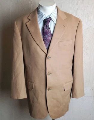 Loro Piana Jack Victor Blazer Mens 42 R Beige Cashmere Sport Coat Jacket  - Image 1 of 4