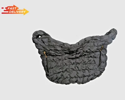 NEW! PADDED QUILTED SHOULDER BAG BIG CAPACITY PUFFY CROSSBODY BAG BLACK * - Image 1 of 4