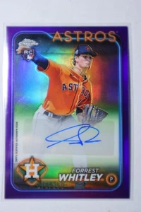2024 Topps Chrome Autographs Forrest Whitley #AC-FWH Purple Refractor /250  - Picture 1 of 2