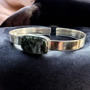 Brazalete de plata de ley 925 maciza de serafanita - Imagen 1 de 3