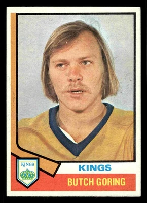 1974-75 Topps Butch Goring #74 - Los Angeles Kings - Image 1 of 2