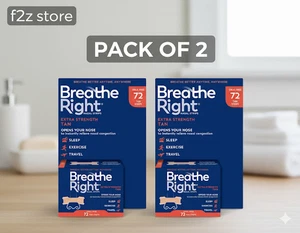 Breathe Right Extra Strength Tan Nasenstreifen 72 Bräunungsstreifen Neu (2er Pack) - Bild 1 von 6