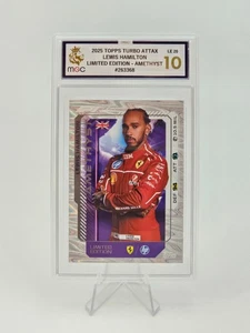 2025 Topps Turbo Attax Lewis Hamilton Limited Edition Amethyst Card Graded MGC10 - Bild 1 von 2
