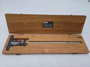 Micrómetro Tumico Machinist Medidor de Profundidad 95-12 Estuche de Madera 0-10 - Imagen 1 de 4