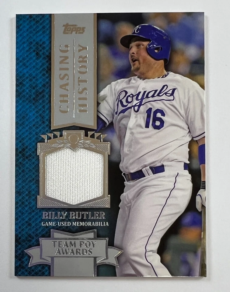 2013 Topps Chasing History #CHR-BB Billy Butler Relic Card AR50 - Image 1 of 2