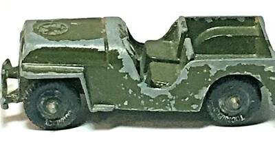 Vintage Tootsietoy Military Jeep Chicago USA Olive Green - Image 1 of 4